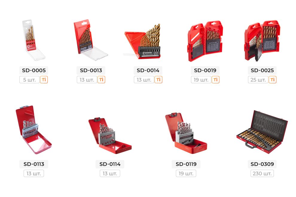 Ліінійка наборів свердел