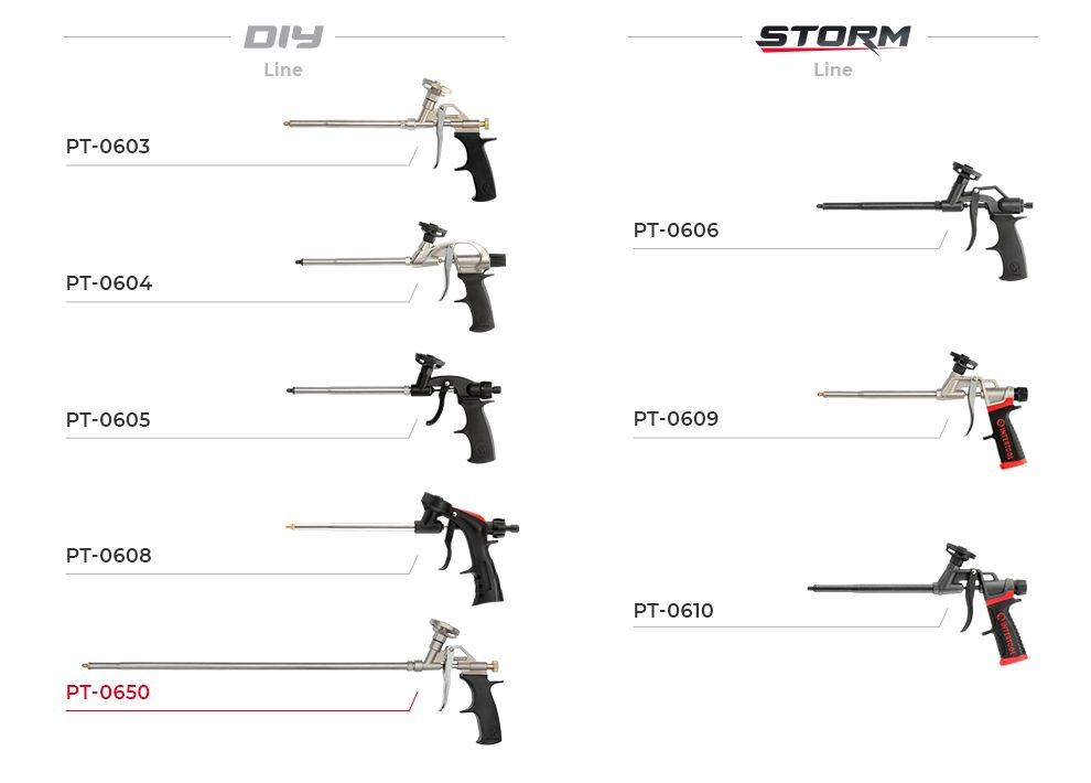 Линейки пистолетов