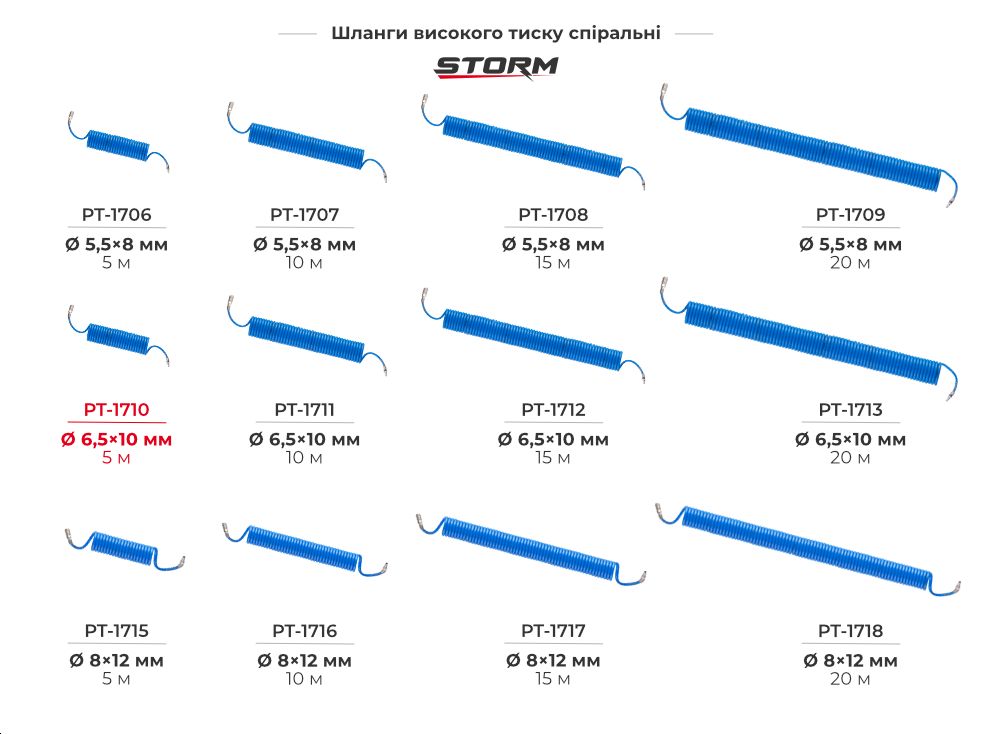 Шланги спіральні з ПВХ