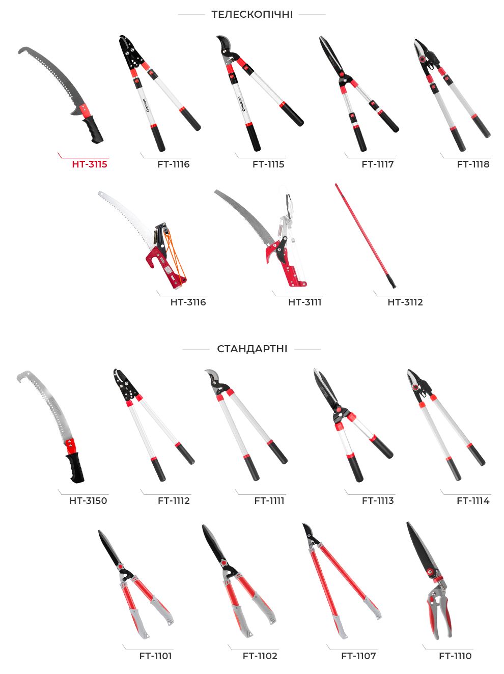 Лінійка садового інструменту