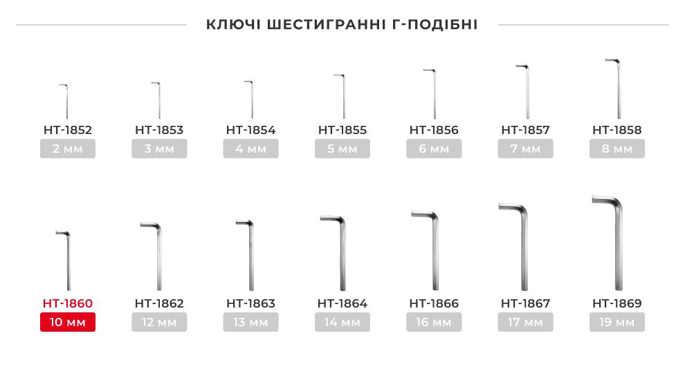 Лінійка ключів Г-подібних