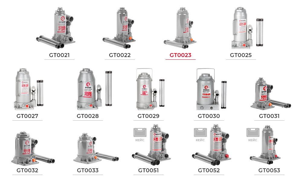 Линейка бутылочных домкратов 