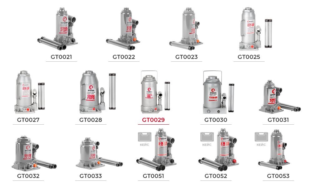 Линейка бутылочных домкратов 