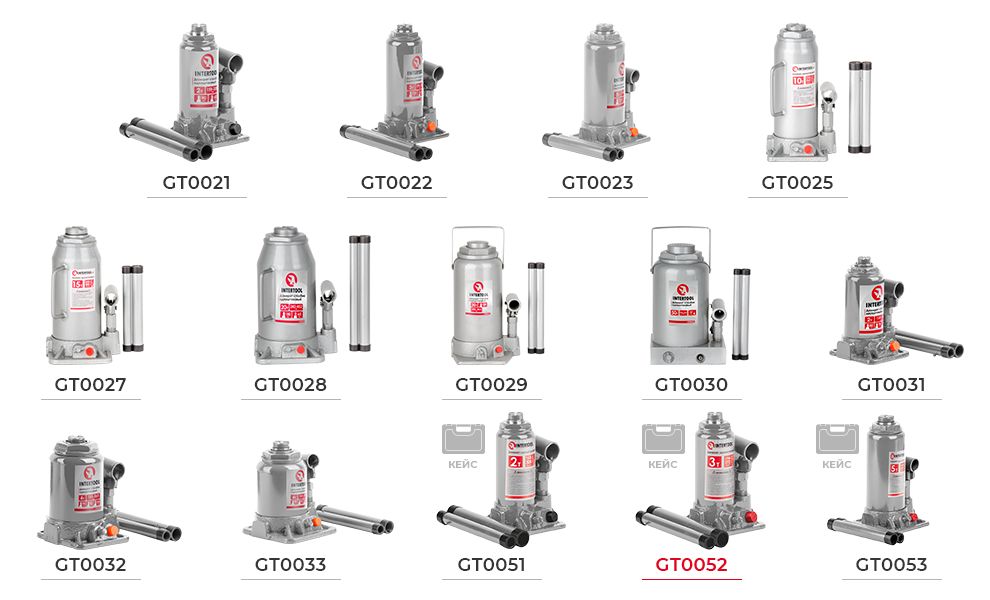 Линейка бутылочных домкратов 