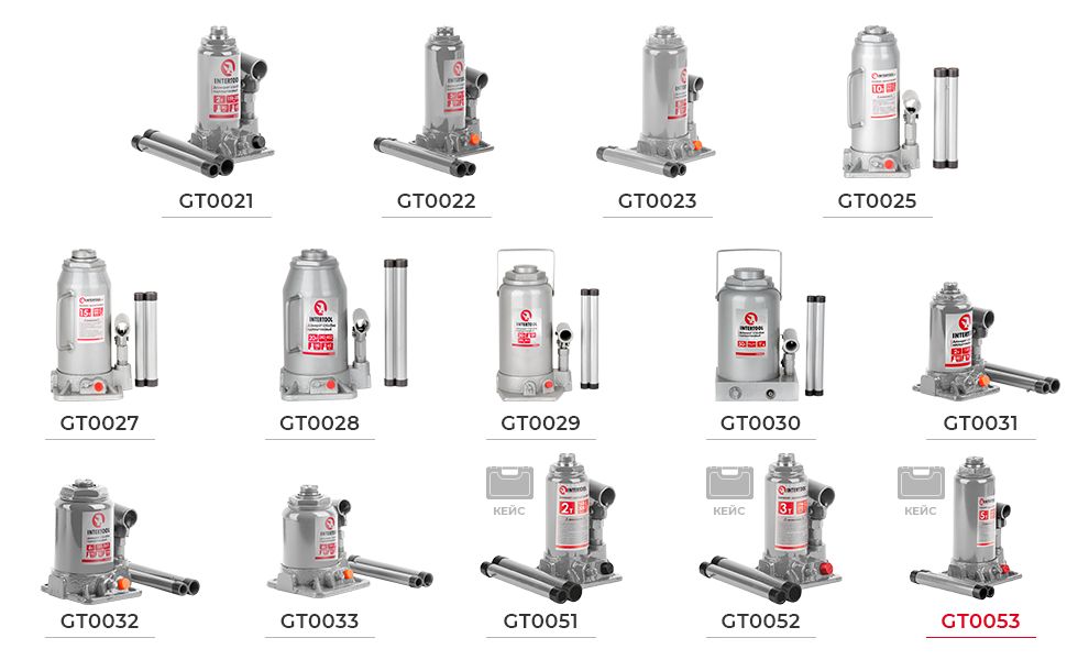 Линейка бутылочных домкратов 