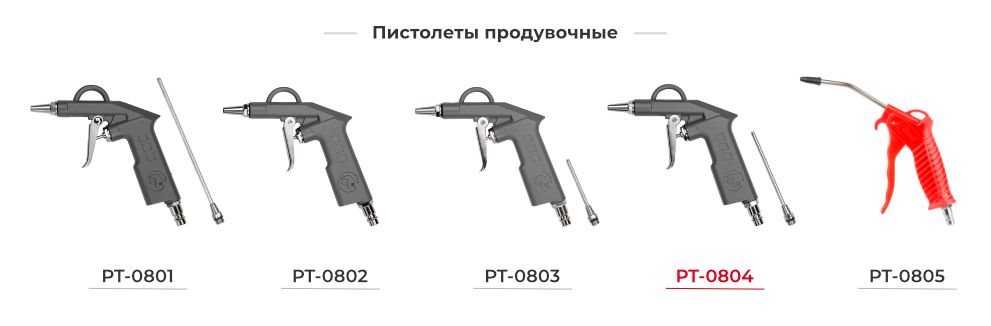 Лінійка пістолетів для продування