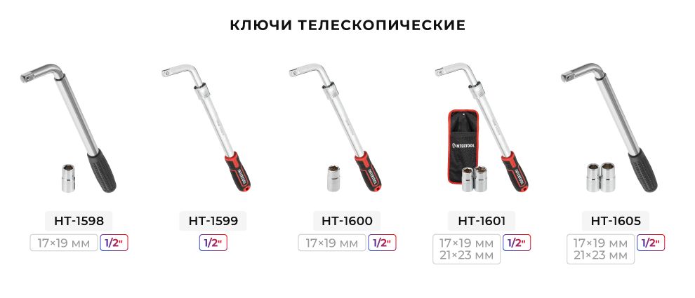 Лінійка телескопічних балонних ключів