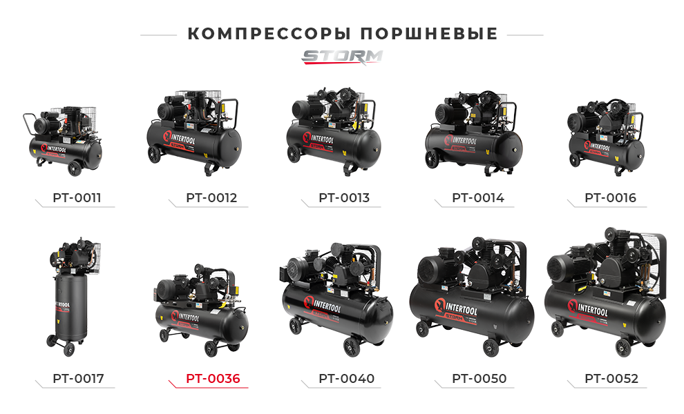 Линейка поршневых компрессоров STORM