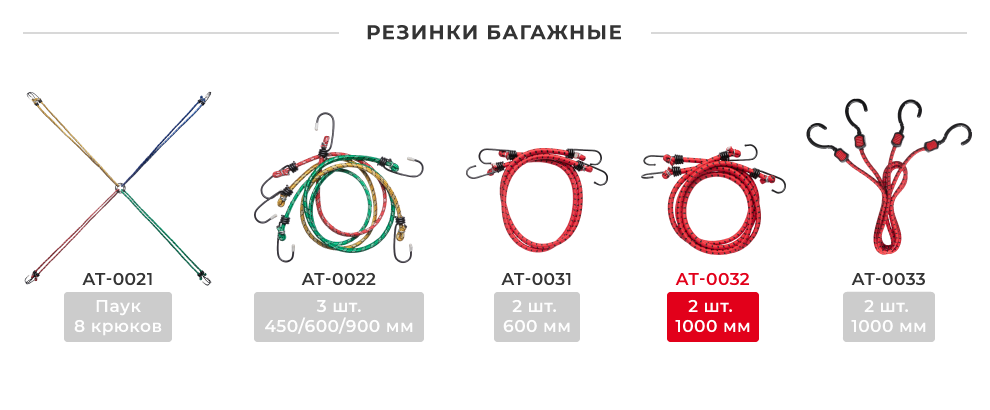 Линейка багажных резинок