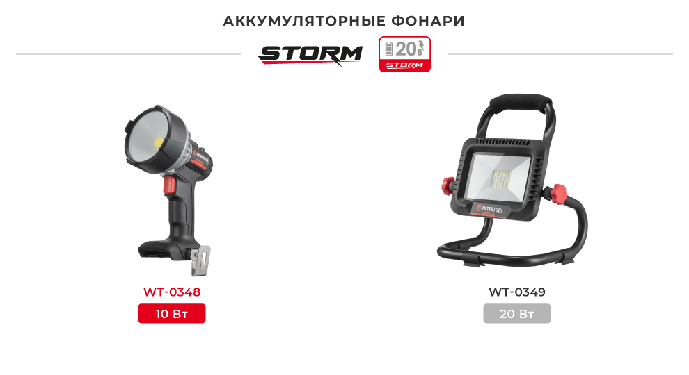 Линейка фонарей 20В