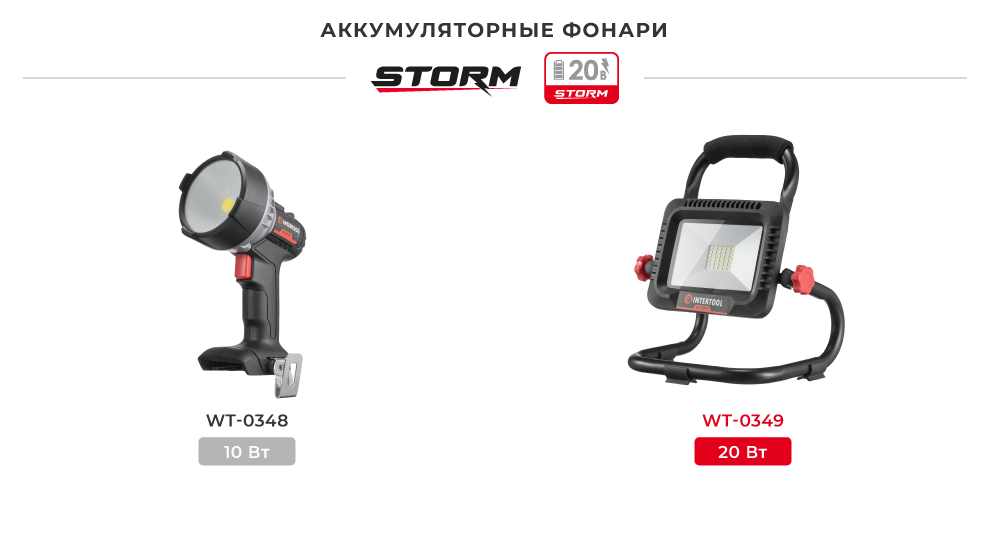 Линейка фонарей 20В